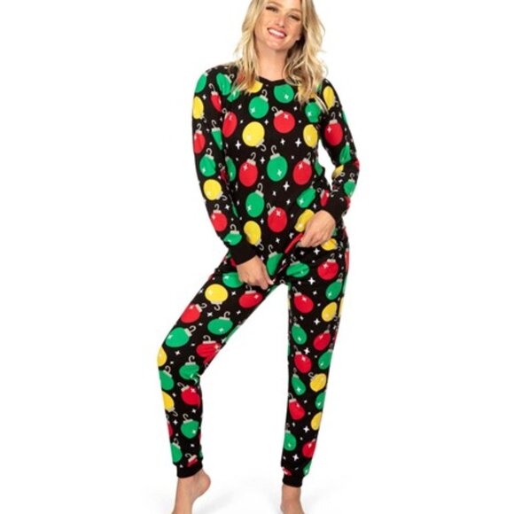 NWT, $60, TIPSY ELVES, Ornaments Pajama Set - Medium - Picture 2 of 4